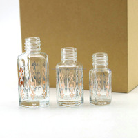 Flacon d'huile de musc transparent imprimé cuivre avec applicateur roll-on, 3ml, 6ml, 12ml