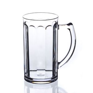 12oz Customizable LOGO Friends Party Suitable <b>PS</b> Plastic Wine Glass Acrylic Mug AS clear Plastic Handle Beer Mug - Product Image 1
