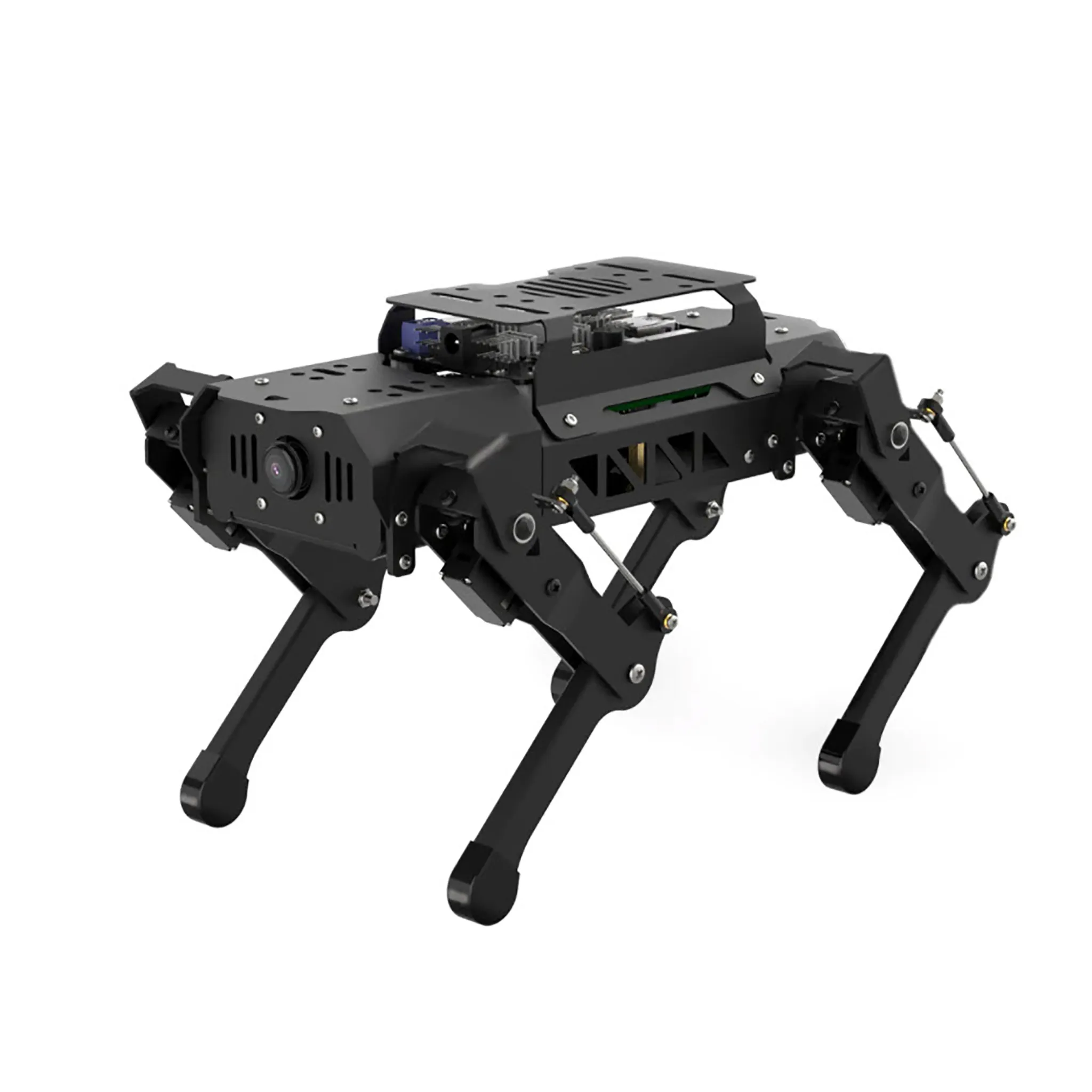 ऐ बुद्धिमान Quadruped रोबोट कुत्ते PuppyPi मशीन दृष्टि के साथ रास्पबेरी गड़बड़ी 4B 4GB रोबोट किट स्टेम शिक्षा