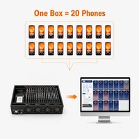 Base de Conexión para Teléfonos Compatibles con Samsung S20, 20 Ranuras, OTG, Ethernet, Placa Base Android, Automatización Multiplataforma, Pedido de Muestra