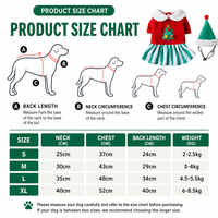 MEIQIPETBABY Robe de Noël en velours rouge pour animaux de compagnie, ensemble de costume d'hiver avec col en sherpa, jupe rayée verte et blanche, chapeau d'elfe, tailles S-XL