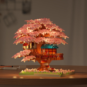 Juego de Bloques de Construcción Educativos DIY de Árbol de Sakura, Inspirado en Anime, Incluye Modelos de Bosque, Ciudad y Parque para Niñas - Product Image 2