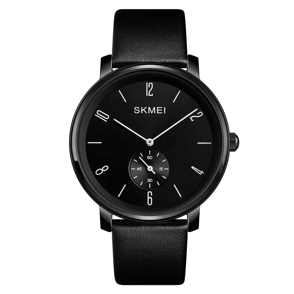 New product wholesale classic men wristwatches brand Skmei 1398 custom logo high quality 3atm quartz leather watch