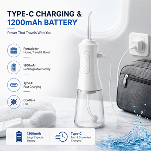 <span class=keywords><strong>Irrigador</strong></span> Bucal <span class=keywords><strong>de</strong></span> Alta Presión, Limpiador <span class=keywords><strong>Dental</strong></span> Portátil, Resistente al Agua IPX7, Hilo <span class=keywords><strong>Dental</strong></span> Eléctrico <span class=keywords><strong>de</strong></span> <span class=keywords><strong>Viaje</strong></span> con 4 Boquillas - Product Image 2