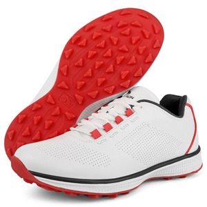 Zapatos de golf nuevos para hombre y mujer, zapatillas deportivas de golf transpirables, impermeables y cómodas con tacos fijos y botones de atado rápido - Product Image 1