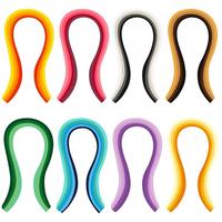 Bandes de papier à quilling personnalisables Beckon, couleurs dégradées assorties, largeur 3 mm 5 mm, longueur 30 cm, pour artisanat fait main, art créatif