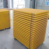 Prix d'usine Caillebotis industriel léger en fibre de verre FRP de haute qualité Couvre-sol avec surface abrasive