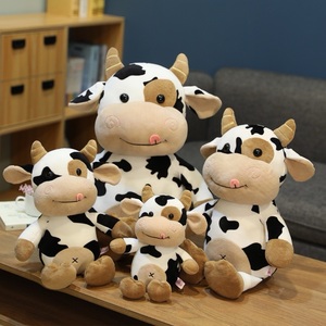 Fabricante de Juguetes de Peluche Personalizados, Juguetes de Peluche para Niños Más Vendidos, Regalos de Navidad, Lindos Animales de Peluche de Dibujos Animados, Juguete de Peluche Suave de Vaca Habi - Product Image 1