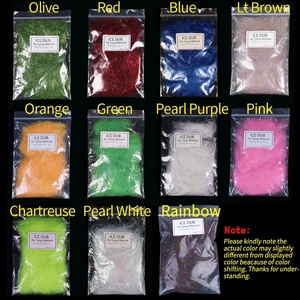 8cm/3.15 "Long Ice <span class=keywords><strong>Dub</strong></span> Fly Tying Dubbing Fibres Synthétiques Baitfish Streamer Flash Thin Ice Wing Saltwater Fly Tying Material - Product Image 2