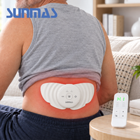 Thérapie TENS sans fil avec télécommande, 6 modes, 30 niveaux de force, 3 niveaux de chaleur pour l'électrothérapie à domicile, les soins musculaires et la gestion de la douleur