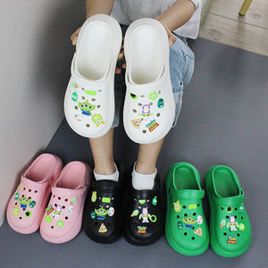 GRS Femmes EVA Wedge EVA Comfortable Clog Pillow Fashion Clog <span class=keywords><strong>Semelle</strong></span> Epaisse <span class=keywords><strong>Sabot</strong></span> avec Charms - Product Image 6