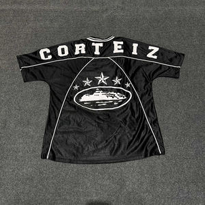 เสื้อยืดเจอร์ซีย์แขนสั้นปักลายตาข่ายสไตล์สปอร์ต หมายเลขสไตล์ฮิปฮอป ยูนิเซ็กส์ ทรงหลวม ทันสมัย - Product Image 2