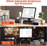 Moniteur tactile POS de 19 pouces, largement compatible et utilisable avec divers systèmes d'exploitation. 1280x1024, Windows 11/10