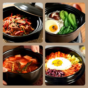 Olla de arena de cerámica pequeña de estilo coreano, cazuela de arroz comercial, utensilios de cocina especiales para mezclar arroz, olla de piedra - Product Image 6