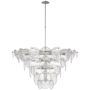 Yihao haut de gamme personnalisé Style européen verre et métal salon doré grande suspension <span class=keywords><strong>Loire</strong></span> Extra Large lustre - Product Image 5