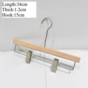 Cintres pour vêtements, étireurs et pinces à <span class=keywords><strong>pantalon</strong></span> pour magasin <span class=keywords><strong>de</strong></span> vêtements, robe <span class=keywords><strong>de</strong></span> mariée, en bois massif sans couture - Product Image 6