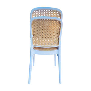 Dining Light Luxury Rattan Outdoor Home Balcony Plastic Back <b>Chair</b> - Product Image 3