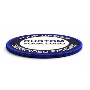 Patchs en PVC et caoutchouc brodés sur mesure, nouvelle mode, patchs en PVC et caoutchouc tissés en forme de cercle personnalisés pour vêtements - Product Image 5