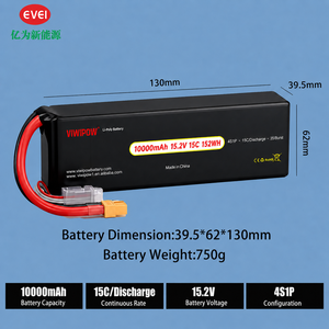 Batterie Lipo FPV pour Drone 4S 10000mAh 15C 15.2V à Décharge Élevée, Cellule UAV Légère Haute Performance pour Course et Longue Portée - Product Image 4