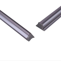 Profilé LED encastré pour rétroéclairage de vitrine, gris sablé, double face, extrusion lumineuse YB1033-32