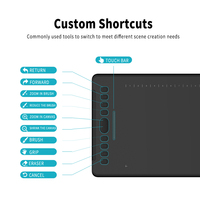 Huion pc portable sans batterie interactif professionnel numérique stylet USB graphique dessin tablette