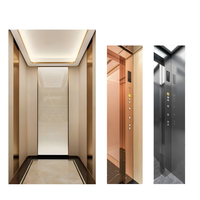 Ascenseur domestique pour villa, sans engrenages, en acier inoxydable, 2 étages, système de traction pour passagers, mini design moderne