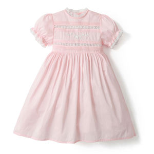 Vendita estiva calda vestito Casual per bambina con maniche a sbuffo e colletto in pizzo stile spagna modello solido per bambini - Product Image 2