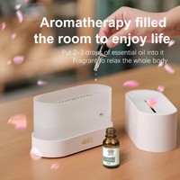 Diffuseur d'arômes portable USB pour voiture et maison, humidificateur d'air évaporatif en plastique, diffuseur de brume parfumée à flamme artificielle