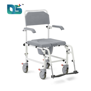 Nuevo diseño, marco de aleación de aluminio, altura ajustable, pedales plegables, asiento, orinal, orinal desmontable, inodoro, silla de ruedas - Product Image 1