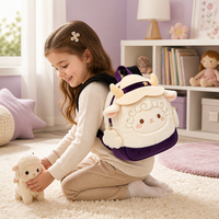 Sac à dos enfant personnalisé en peluche motif cowboy ou mouton, service OEM ODM pour cadeaux promotionnels de marque en gros
