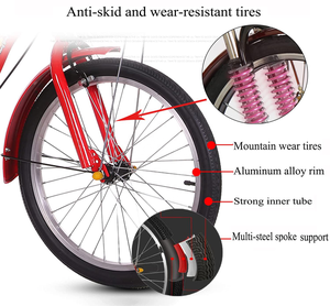 LEWEE Nuovo Triciclo a 3 <span class=keywords><strong>Ruote</strong></span> con Grande Cestino e Sedile Posteriore, Bicicletta a <span class=keywords><strong>Tre</strong></span> <span class=keywords><strong>Ruote</strong></span> da 21 Pollici per il Tempo Libero Genitore-Figlio - Product Image 6