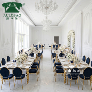 Modern <b>White</b> MDF Top Stainless Steel Frame Wedding & Hotel <b>Dining</b> <b>Table</b> for Home Use - Product Image 5