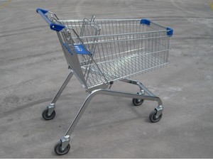 Phong cách Châu Âu 130L Chrome mạ đẩy Mua sắm Xe đẩy giỏ hàng cho trẻ em moq 100 cái - Product Image 2