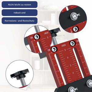 Outil multifonctionnel d'installation de porte d'armoire en aluminium Guide de perçage des chevilles Localisateur pour outil auxiliaire d'installation de bricolage - Product Image 3