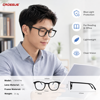 Lunettes de lecture carrées unisexes pour femmes et hommes, monture optique en PC, anti-lumière bleue, verres progressifs