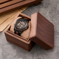 Montre automatique tendance en acier inoxydable et bois, faite à la main, naturelle, vintage, personnalisable avec votre logo, pour homme - Vente en gros