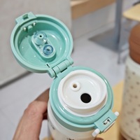 Nouvelle gourde isotherme mignonne en acier inoxydable 316, bouteille d'eau portable à double usage, tasse de sport anti-fuite avec poignée