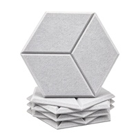 Panneaux acoustiques en fibre de polyester PET haute densité, ignifuges, insonorisants, panneaux acoustiques PET simples pour solution acoustique