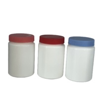 Bouteille blanche en HDPE de 110 ml, fabriquée en plastique, utilisée pour contenir des capsules et des produits de santé