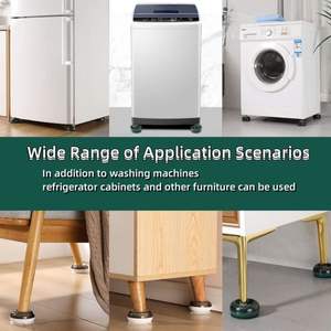 Almohadillas Antivibración para Lavadora, Soporte Elevado de Goma, Antichoque, Silicona Antideslizante - Product Image 2