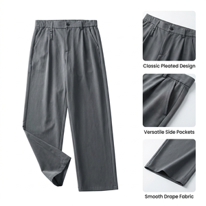 Pantalon décontracté pour homme, best-seller, design polyvalent, pantalon formel pour homme, tissu doux pour la peau, adapté au travail et aux occasions décontractées quotidiennes - Product Image 5
