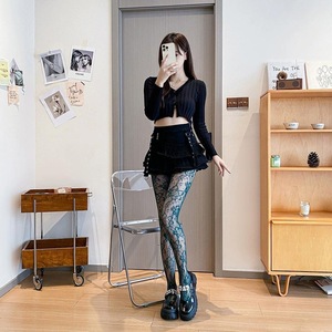 Wine Red Floral Fishnet Leggings 0D Ultra <b>Thin</b> Lace Stretch Women's Summer Spring Autumn Youth Fashion <b>Tights</b> - Product Image 2