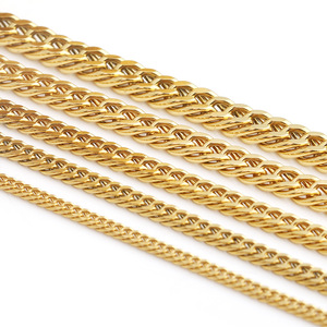 Collar de Cadena Cubana de Acero Dorado para Hombre, Chapado en Oro de 18k, Joyería de Moda, Accesorio de Regalo - Product Image 5