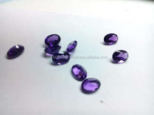 Ametyste africaine naturelle 5*7mm, traitée thermiquement, qualité supérieure, taille ovale facettée, pierre brute - Product Image 6