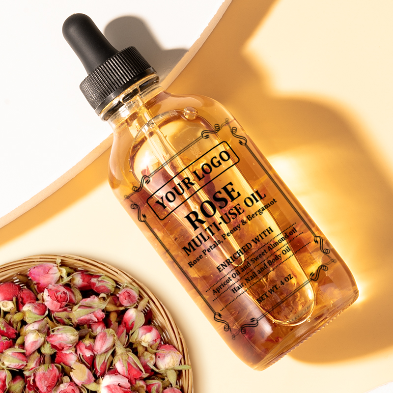 Фирменная торговая марка, чистый натуральный органический розовый Лавандовый массаж волос, уход за лицом и телом, эфирное масло для ухода за кожей