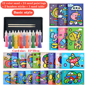 Creatieve Diy Zand Schilderij Kids Ambachten Doodle Kleur Zand Kunst Creatieve Tekening Speelgoed Voor Kinderen - Product Image 4