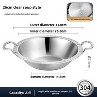 Marmite en acier inoxydable 304, grande marmite commerciale, compatible induction, pour restaurant, hôtel, restauration et cuisine domestique