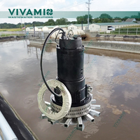 Aérateur centrifuge submersible de surface avec forte oxygénation et circulation de l'eau pour le traitement des boues activées des stations d'épuration
