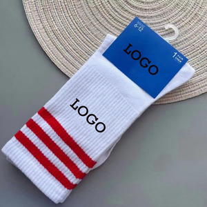 Calzini Sportivi Personalizzati da Uomo, Ricamati, Antiscivolo, Morbidi, per Basket, Yoga, Calcio, Ciclismo, Bianchi - Product Image 2