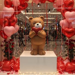 Luminous Teddy Bear Love Dolls Glowing <b>Animal</b> <b>Plastic</b> Dolls Custom <b>Animal</b> Valentine's PP Blow Molding Decorations - Product Image 5